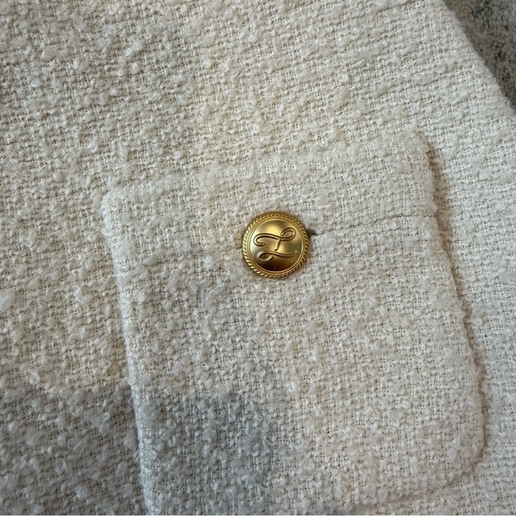 L'Academie Cream Tweed High Waist Shorts NWT - Picture 4 of 6